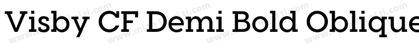 Visby CF Demi Bold Oblique字体转换